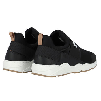 Boys Black Logo Trainers